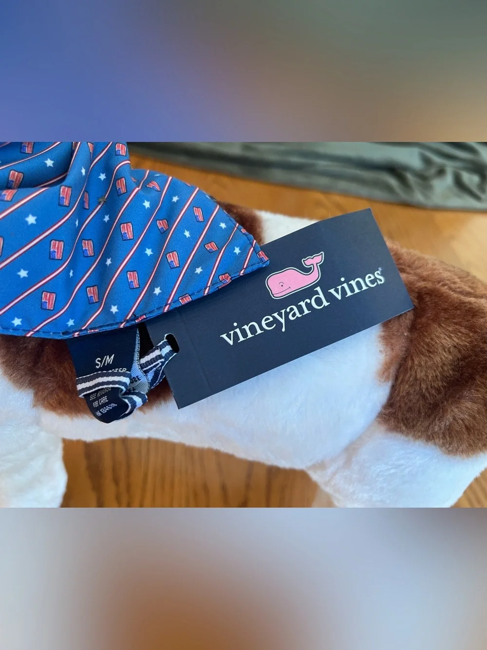 Vineyard Vines Micro Flag Blue Wave S/M Bandana